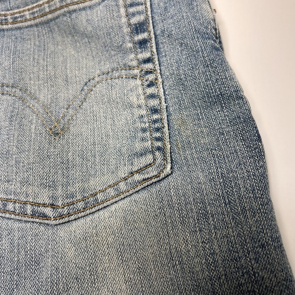 3/$25 Levi's 550 Classic Relaxed Tapered Fit Women's Jeans 14 Long Distressed - Picture 9 of 11